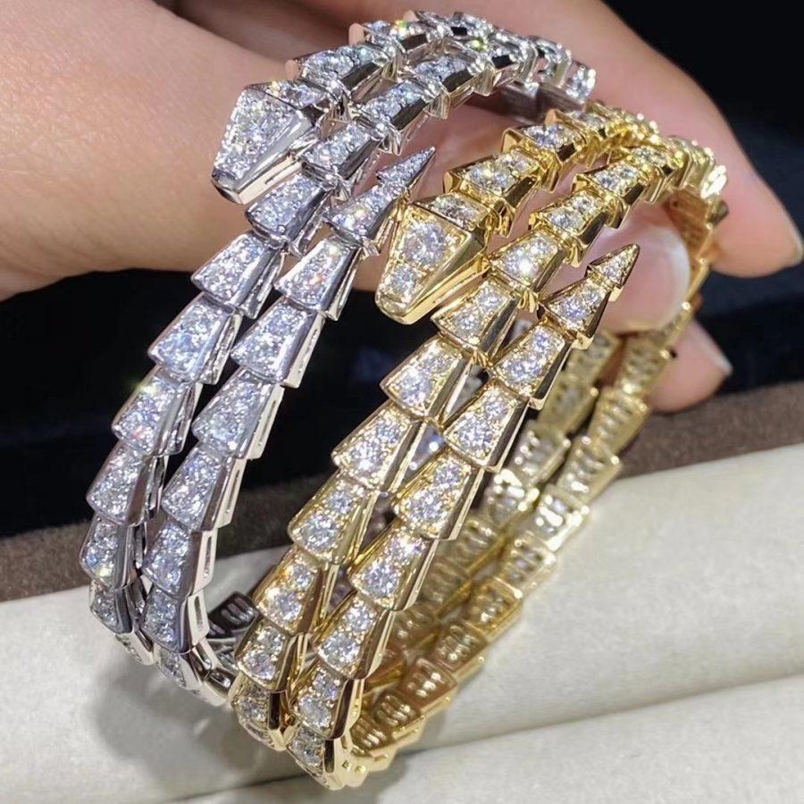 [kincade]SERPENTI BRACELET GOLD DIAMOND DOUBLE ROW