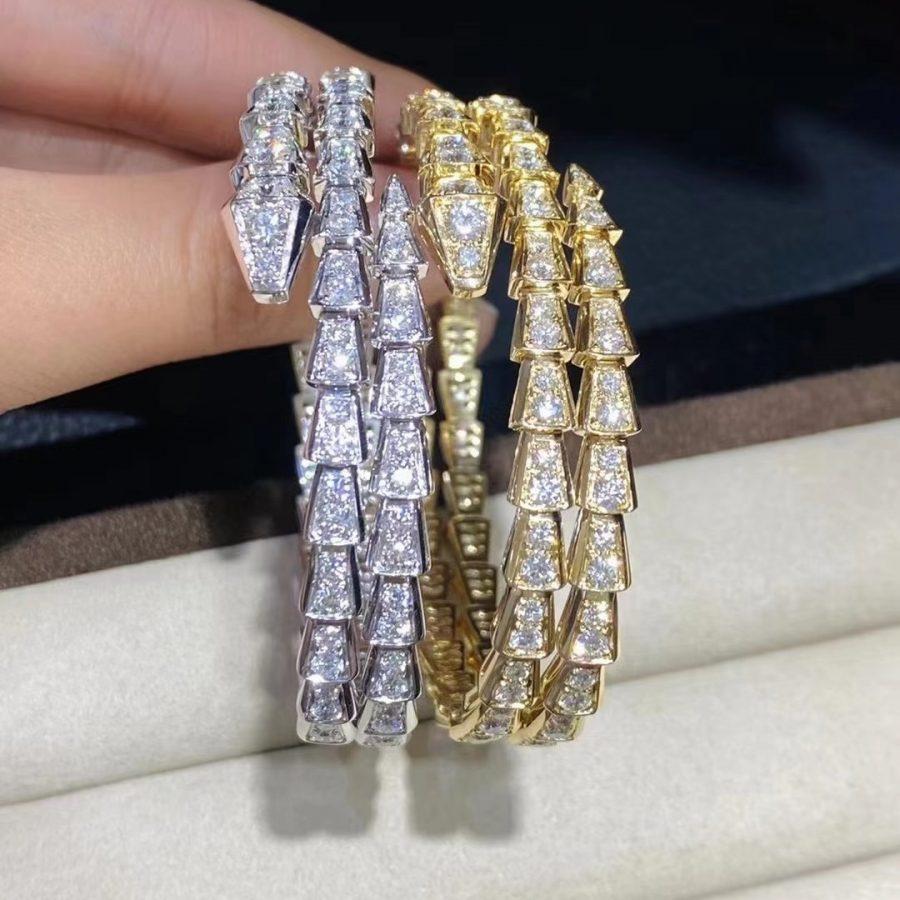 [kincade]SERPENTI BRACELET GOLD DIAMOND DOUBLE ROW