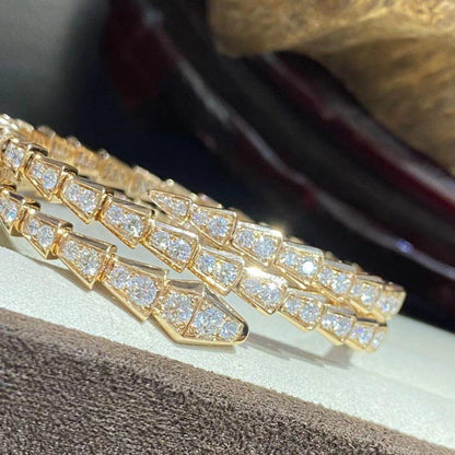 [kincade]SERPENTI BRACELET GOLD DIAMOND DOUBLE ROW