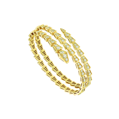 [kincade]SERPENTI BRACELET GOLD DIAMOND DOUBLE ROW