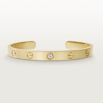 [kincade]LOVE BRACELET 6.1MM 1 DIAMOND OPEN CUFF