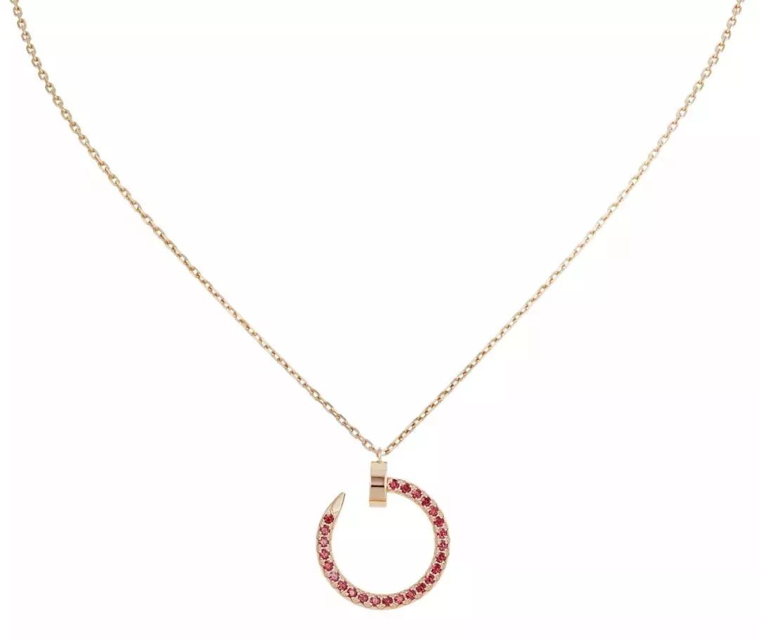 [kincade]JUSTE NECKLACE GOLD RED DIAMONDS