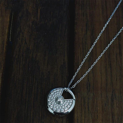 [kincade]AMULETTE SILVER FULL DIAMOND NECKLACE