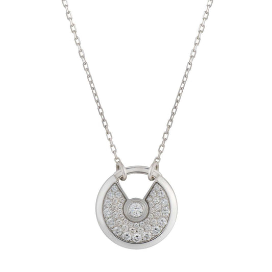 [kincade]AMULETTE SILVER FULL DIAMOND NECKLACE