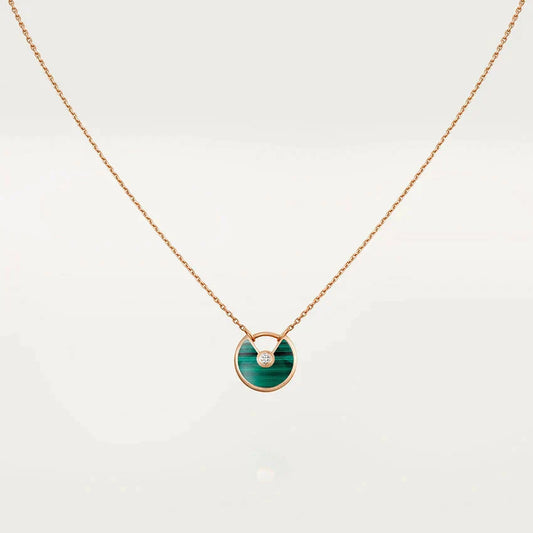 [kincade]AMULETTE ROSE GOLD MALACHITE NECKLACE