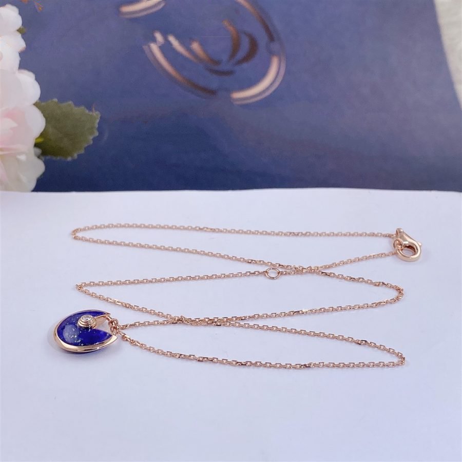 [kincade]AMULETTE ROSE GOLD AGATE NECKLACE