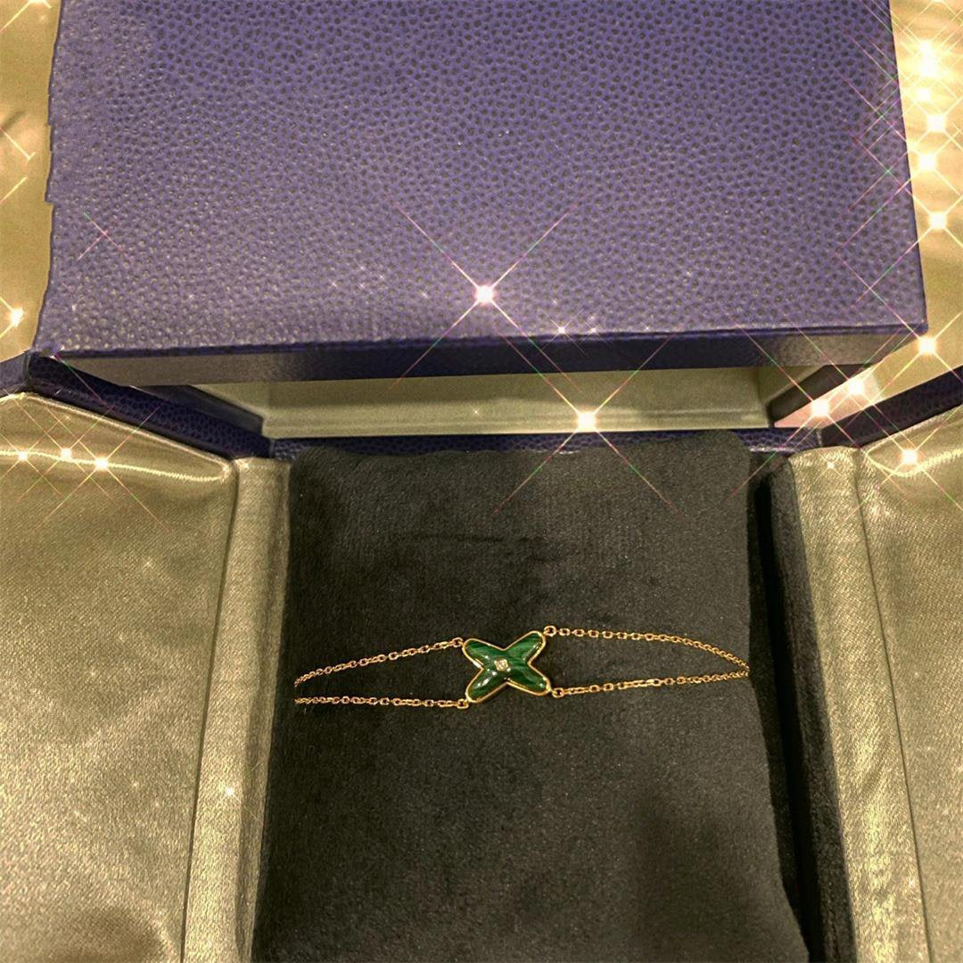 [kincade]JEUX BRACELET MALACHITE PINK GOLD 1 DIAMOND