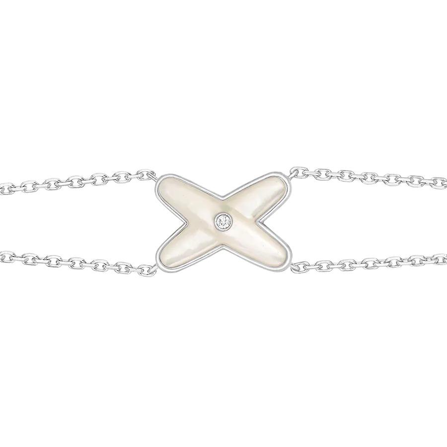 [kincade]JEUX BRACELET WHITE MOP SILVER 1 DIAMOND