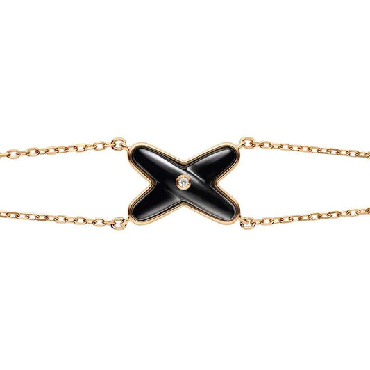 [kincade]JEUX BRACELET ONYX PINK GOLD 1 DIAMOND