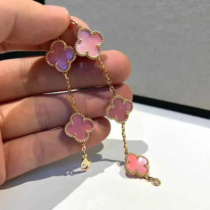 [kincade]CLOVER 5 PINK MOP BRACELET