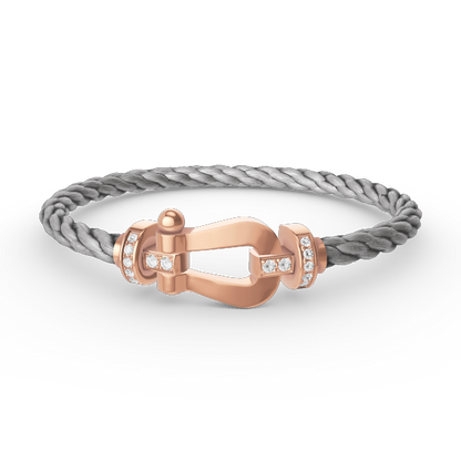 [kincade]FORCE LARGE HORSESHOE HALF DIAMOND BRACELET ROSE GOLD