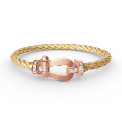 [kincade]FORCE LARGE HORSESHOE HALF DIAMOND BRACELET ROSE GOLD