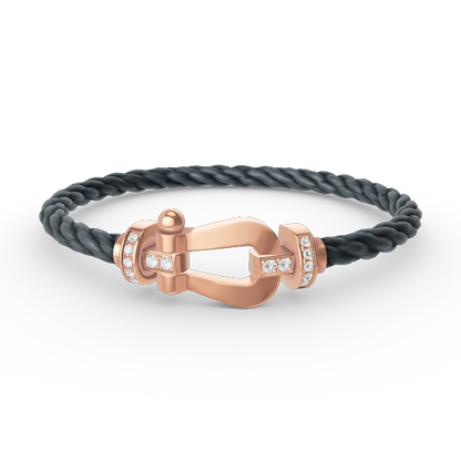 [kincade]FORCE LARGE HORSESHOE HALF DIAMOND BRACELET ROSE GOLD