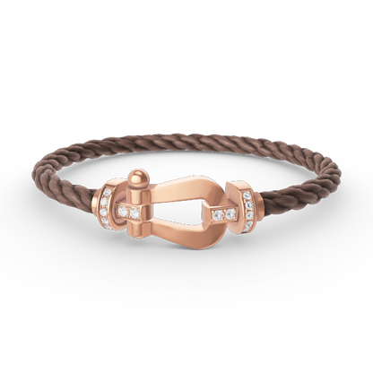 [kincade]FORCE LARGE HORSESHOE HALF DIAMOND BRACELET ROSE GOLD