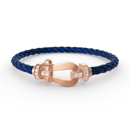 [kincade]FORCE LARGE HORSESHOE HALF DIAMOND BRACELET ROSE GOLD