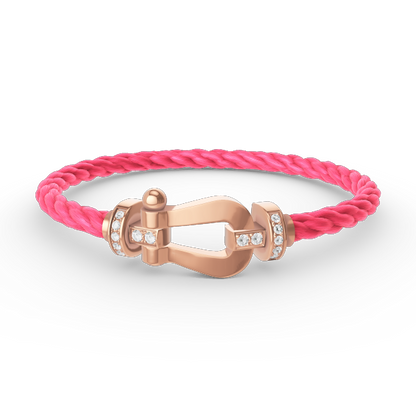 [kincade]FORCE LARGE HORSESHOE HALF DIAMOND BRACELET ROSE GOLD