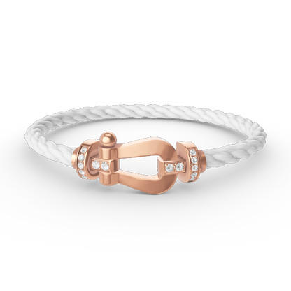 [kincade]FORCE LARGE HORSESHOE HALF DIAMOND BRACELET ROSE GOLD