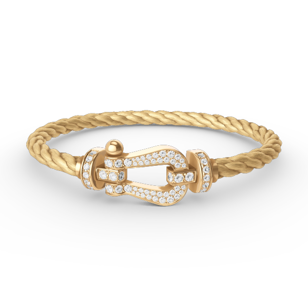 [kincade]FORCE LARGE HORSESHOE FULL DIAMOND BRACELET GOLD