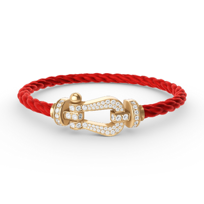 [kincade]FORCE LARGE HORSESHOE FULL DIAMOND BRACELET GOLD