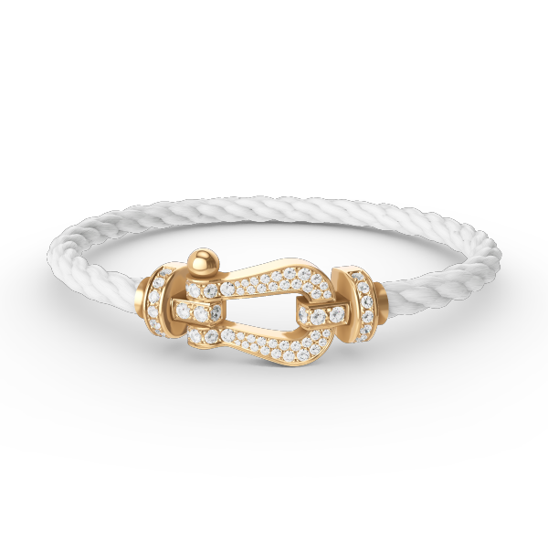 [kincade]FORCE LARGE HORSESHOE FULL DIAMOND BRACELET GOLD