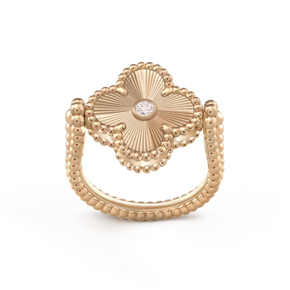 [kincade]CLOVER RIVERSIBLE ROSE GOLD RING