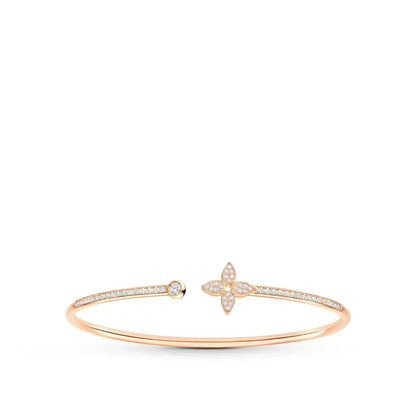 [kincade]IDYLLE PINK GOLD OPEN BRACELET DIAMOND PAVED