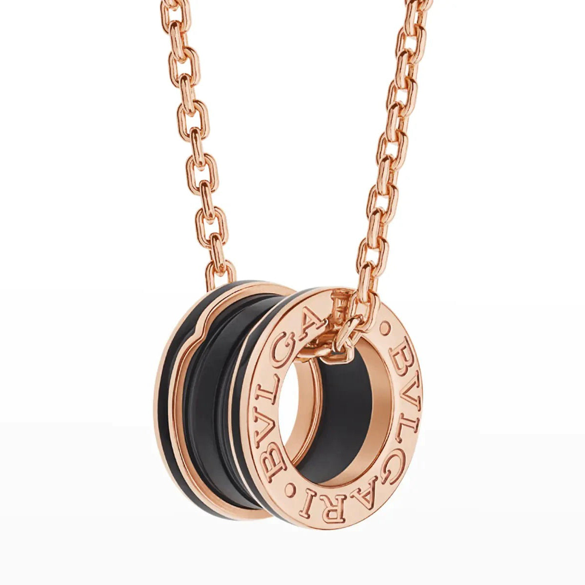 [kincade]ZERO 1 BLACK CERAMIC PINK GOLD NECKLACE