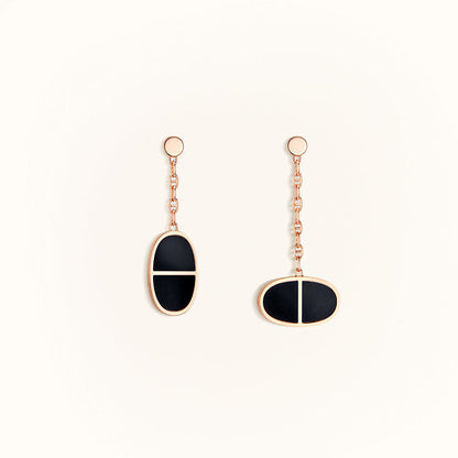 [kincade]CHAINE VERSO BLACK CERAMIC EARRINGS