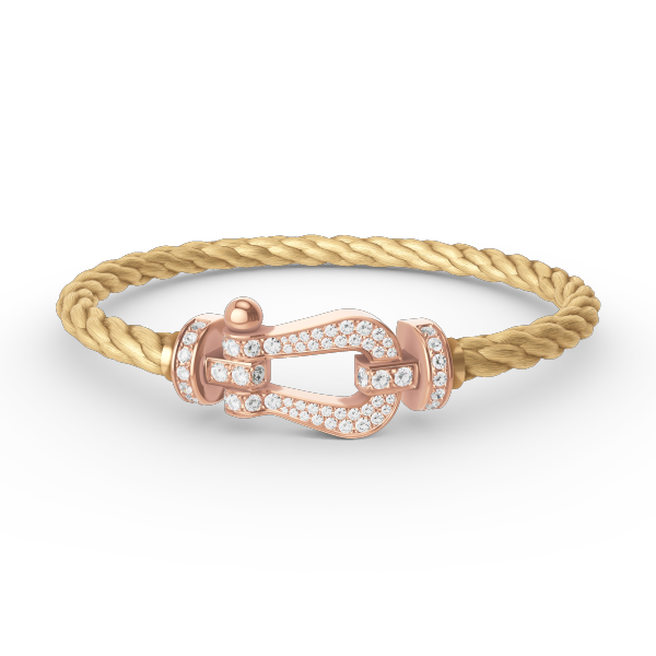 [kincade]FORCE LARGE HORSESHOE FULL DIAMOND BRACELET ROSE GOLD