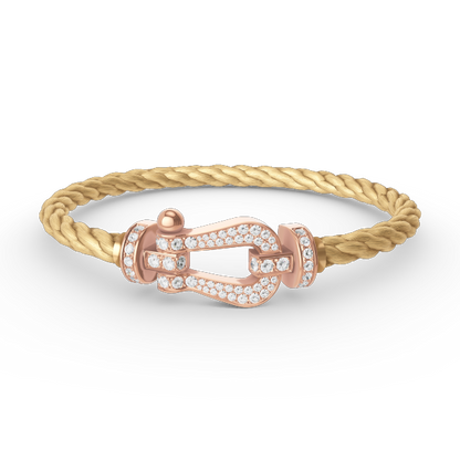 [kincade]FORCE LARGE HORSESHOE FULL DIAMOND BRACELET ROSE GOLD