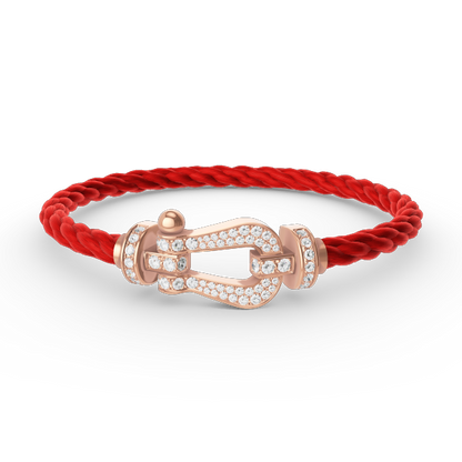 [kincade]FORCE LARGE HORSESHOE FULL DIAMOND BRACELET ROSE GOLD