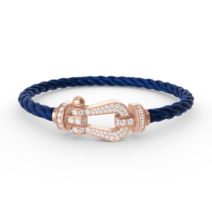 [kincade]FORCE LARGE HORSESHOE FULL DIAMOND BRACELET ROSE GOLD