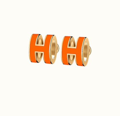 [kincade]MINI POP H EARRINGS ORANGE