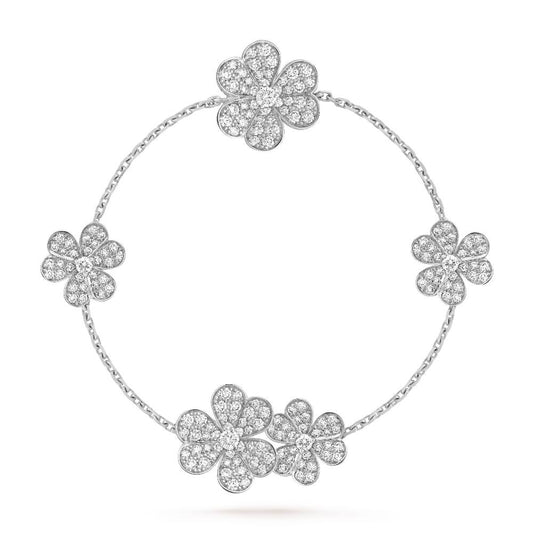 [kincade]FRIVOLE SILVER 5 FLOWERS BRACELET