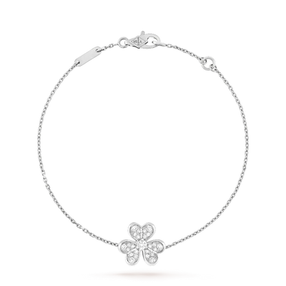 [kincade]FRIVOLE SILVER FLOWER DIAMOND BRACELET