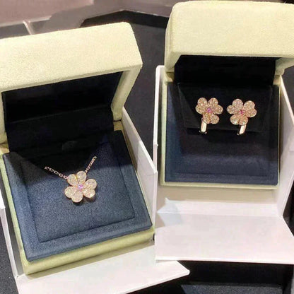 [kincade]FRIVOLE ROSE GOLD FLOWER DIAMOND NECKLACE