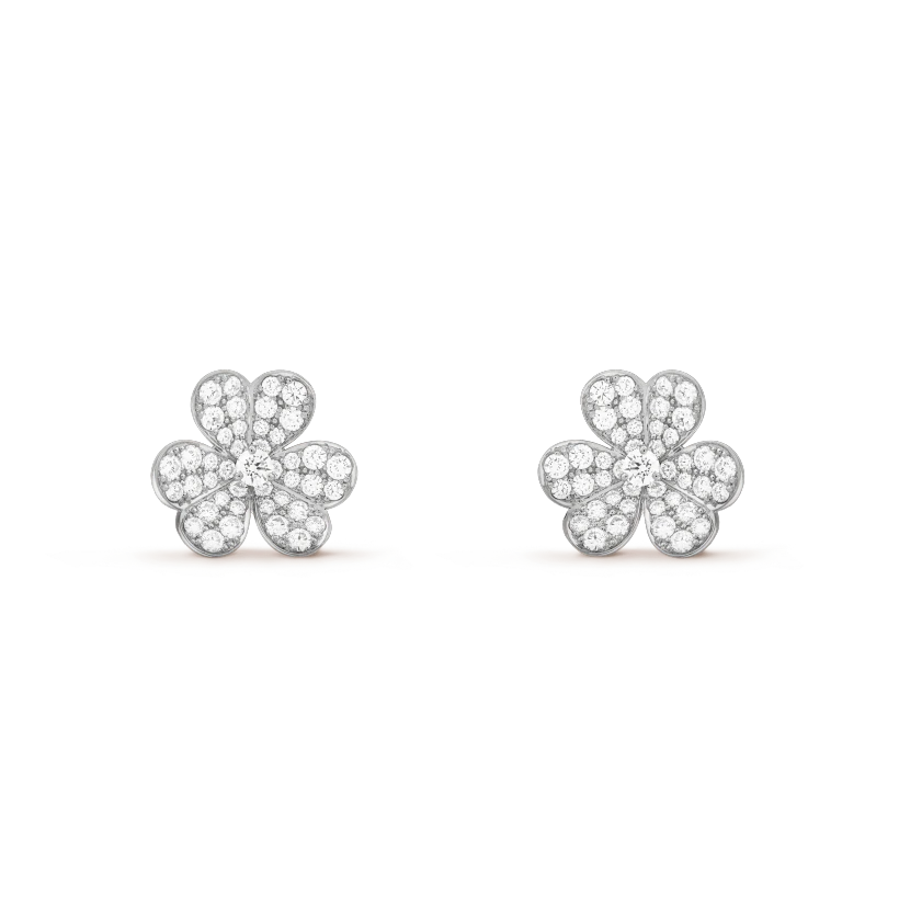 [kincade]FRIVOLE SILVER FLOWER DIAMOND EARRINGS