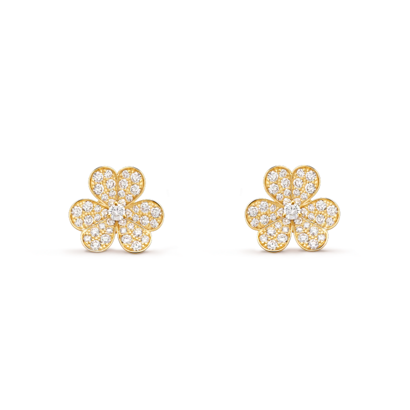 [kincade]FRIVOLE GOLD FLOWER DIAMOND EARRINGS