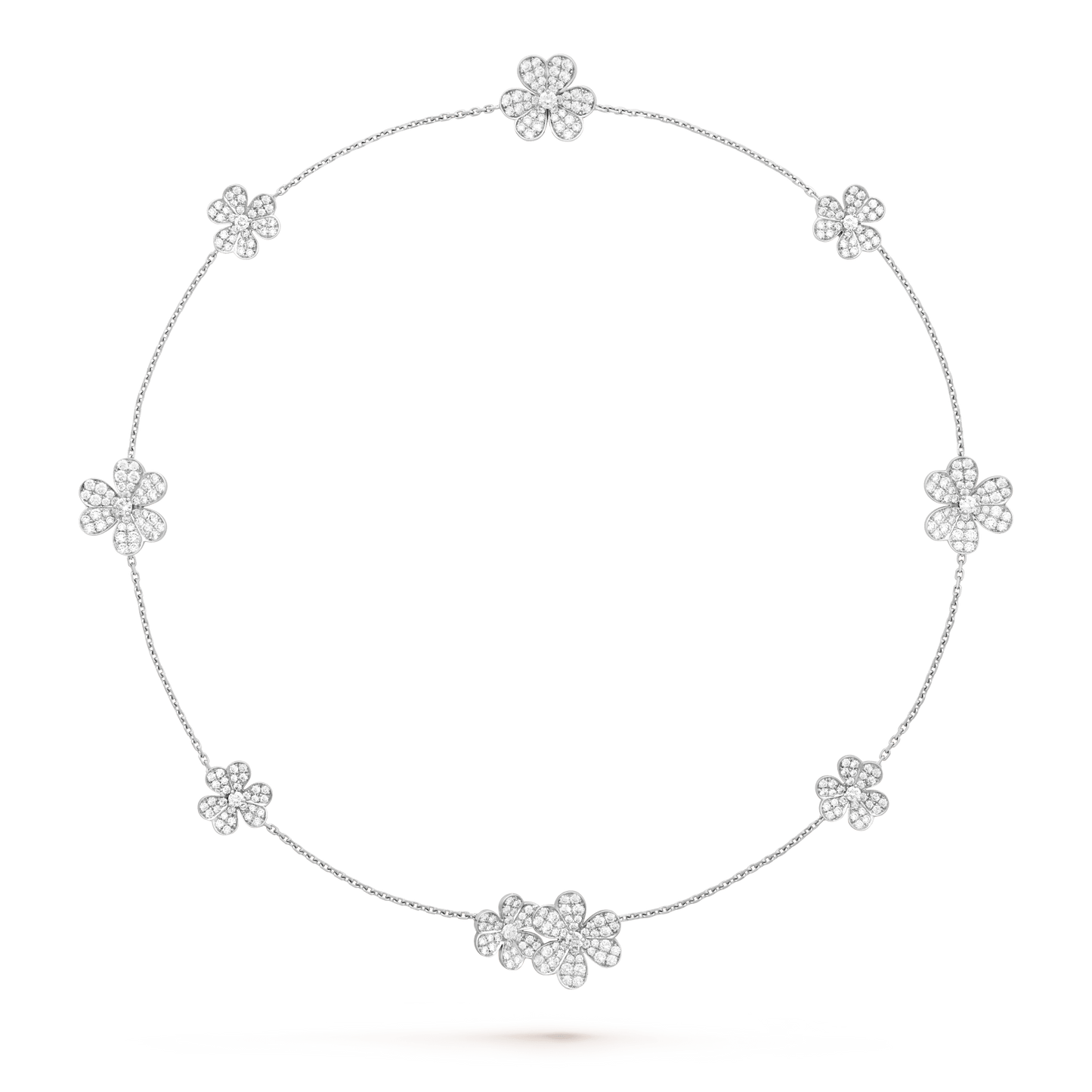 [kincade]FRIVOLE SILVER 9 FLOWERS NECKLACE