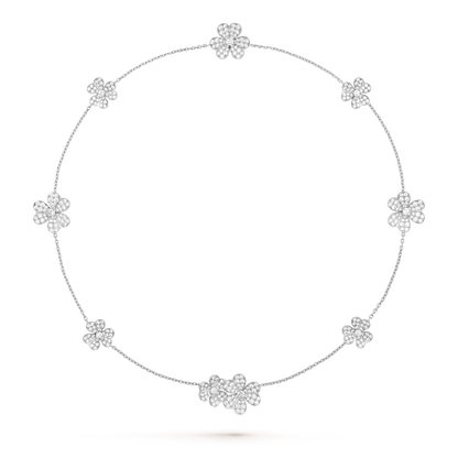 [kincade]FRIVOLE SILVER 9 FLOWERS NECKLACE