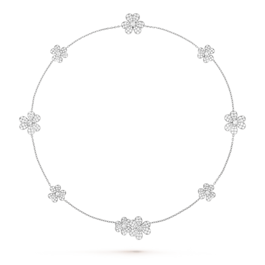 [kincade]FRIVOLE SILVER 9 FLOWERS NECKLACE