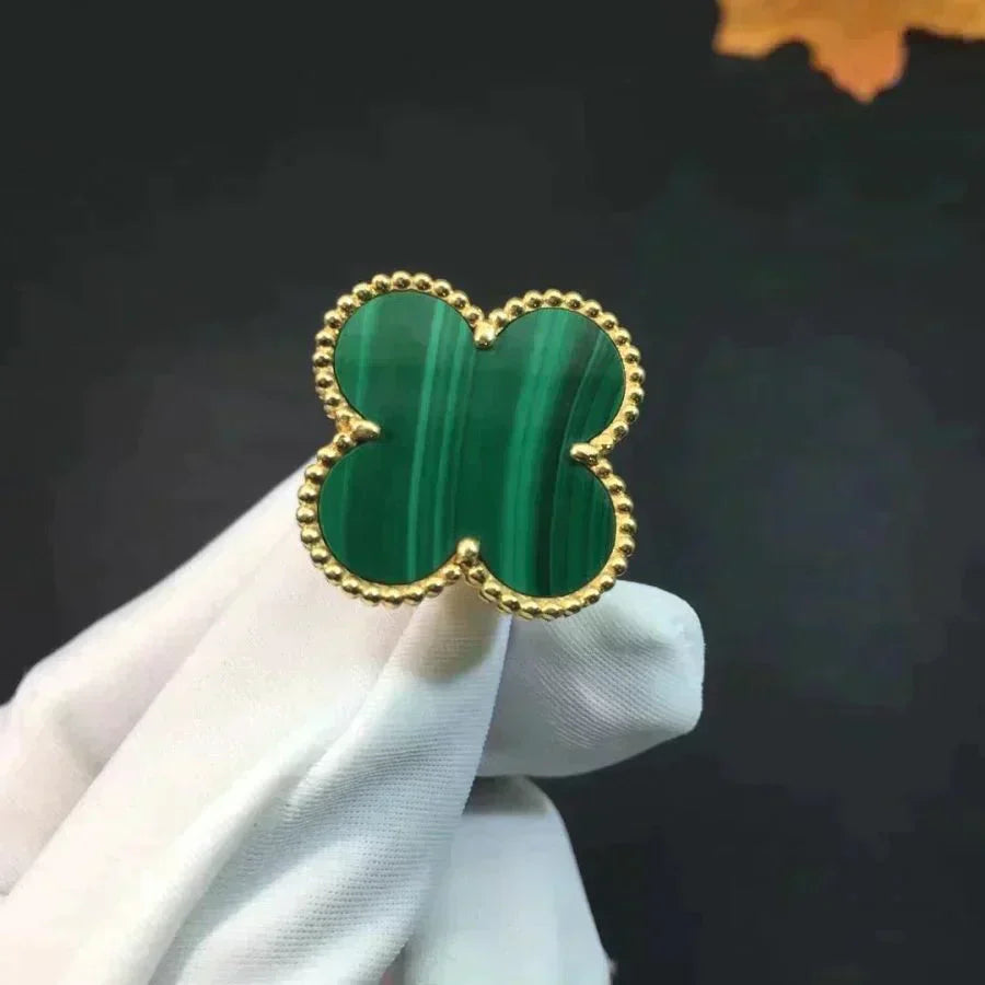 [kincade]CLOVER MALACHITE RING