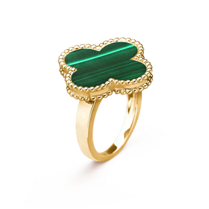 [kincade]CLOVER MALACHITE RING