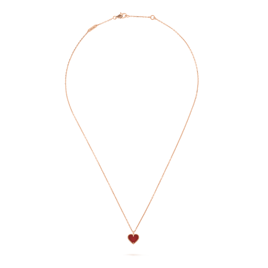 [kincade]SWEET CLOVER CARNELIAN HEART NECKLACE