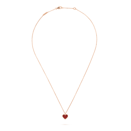 [kincade]SWEET CLOVER CARNELIAN HEART NECKLACE