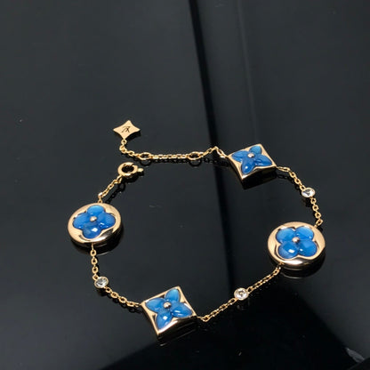 [kincade]STAR AND SUN 4 MOTIF BLUE BRACELET