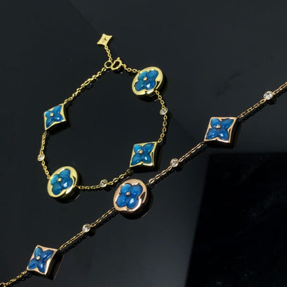 [kincade]STAR AND SUN 4 MOTIF BLUE BRACELET