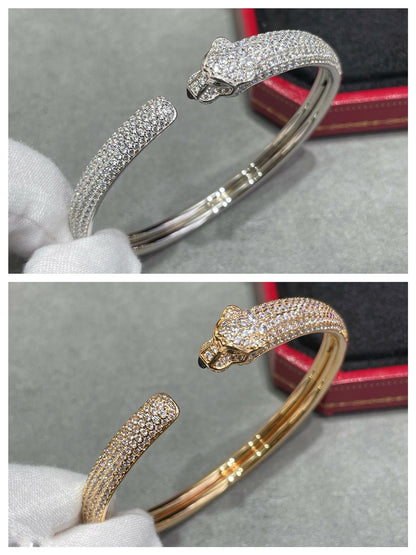 [kincade]PANTHERE FULL DIAMOND OPEN BRACELET