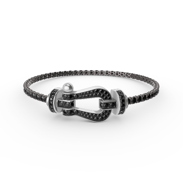 [kincade]FORCE  LARGE HORSESHOE FULL DIAMOND TENNIS BRACELET